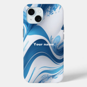 Coque Pour iPhone 15 Bleu énergétique pour les amateurs de sports