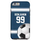 Bleu et blanc barre le ballon de football du