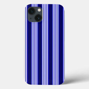 Case-Mate iPhone Case Bleu et blanc cinq bandes motif
