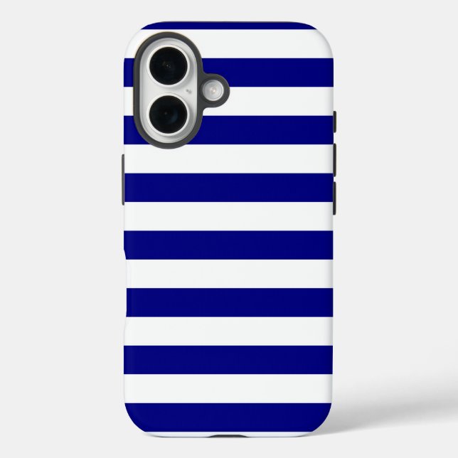 Coques Case-Mate iPhone Bleu et blanc de la marine (Verso)