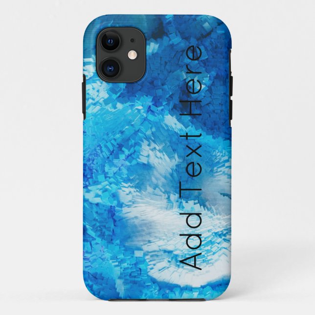 Coques Case-Mate iPhone Bleu et blanc Mélange d'art Abstrait (Dos)