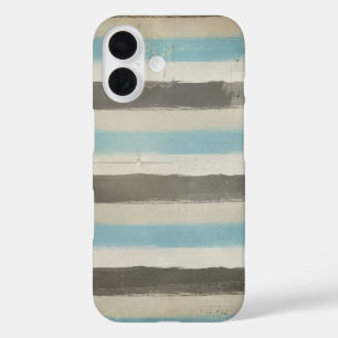 Coque Pour iPhone 16 Bleu et Brown en aquarelle