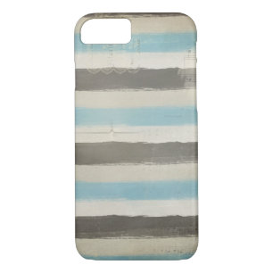 Coques Pour iPhone Bleu et Brown en aquarelle