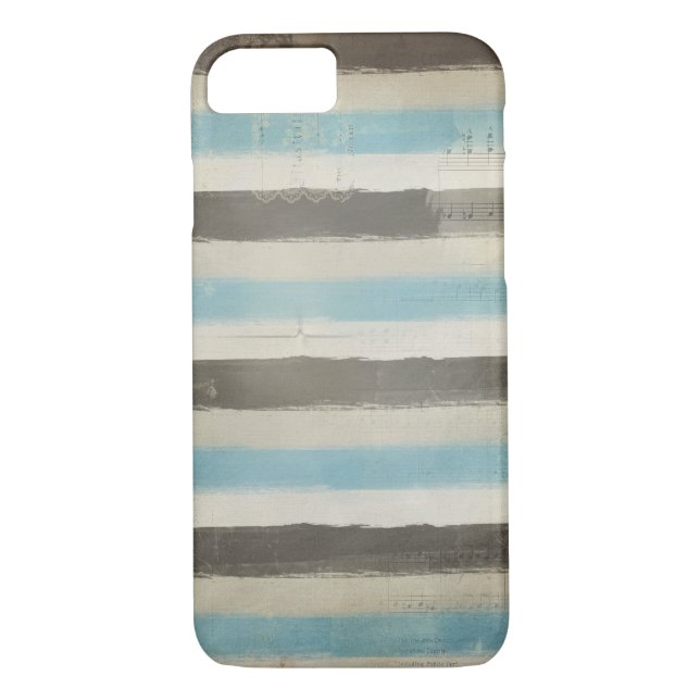 Coques Case-Mate iPhone Bleu et Brown en aquarelle (Dos)