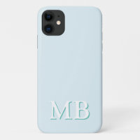 Bleu et Turquoise | Monogramme initial moderne min