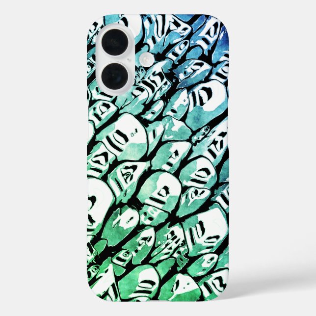 Coques Case-Mate iPhone Bleu et vert (Verso)