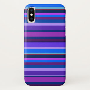 Coque Case-Mate Pour iPhone Bleu et violet bandes horizontales