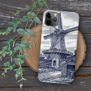 Etui iPhone Case-Mate Bleu foncé Antique Delft Bleu Moulin à vin néerlan