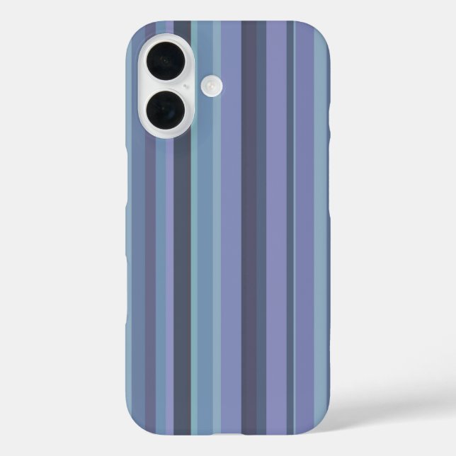 Coques Case-Mate iPhone Bleu-gris, bandes horizontales (Verso)