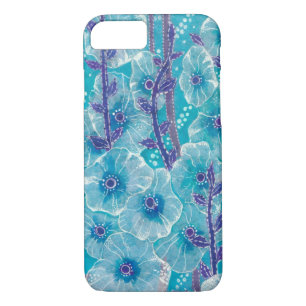 Case-Mate iPhone Case Bleu Hollyhock Malve Fleur de Malva peinture flora