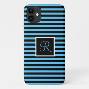 Case-Mate iPhone Case Bleu initial et noir personnalisé triés