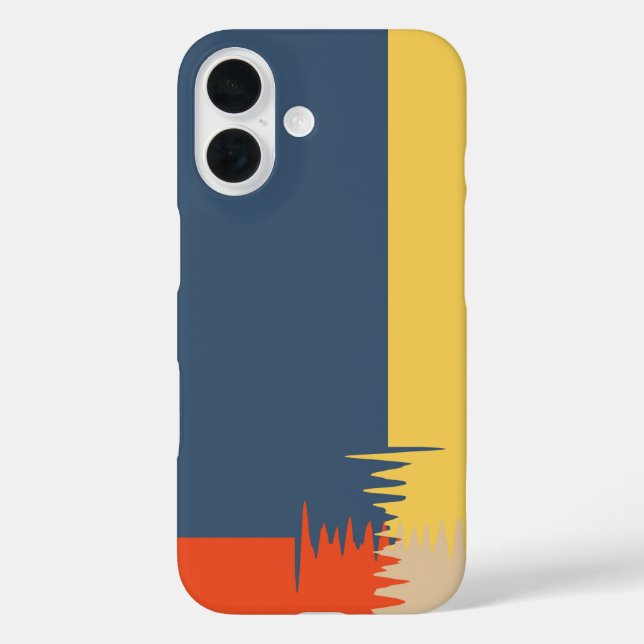 Coques Case-Mate iPhone Bleu Jaune Rouge Crème (Verso)