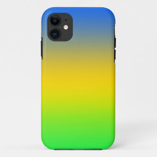 Case-Mate iPhone Case Bleu néon, jaune, dégradé vert, ombre.