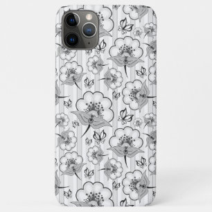 Case-Mate iPhone Case Bleu noir joli fleurs sans couture motif