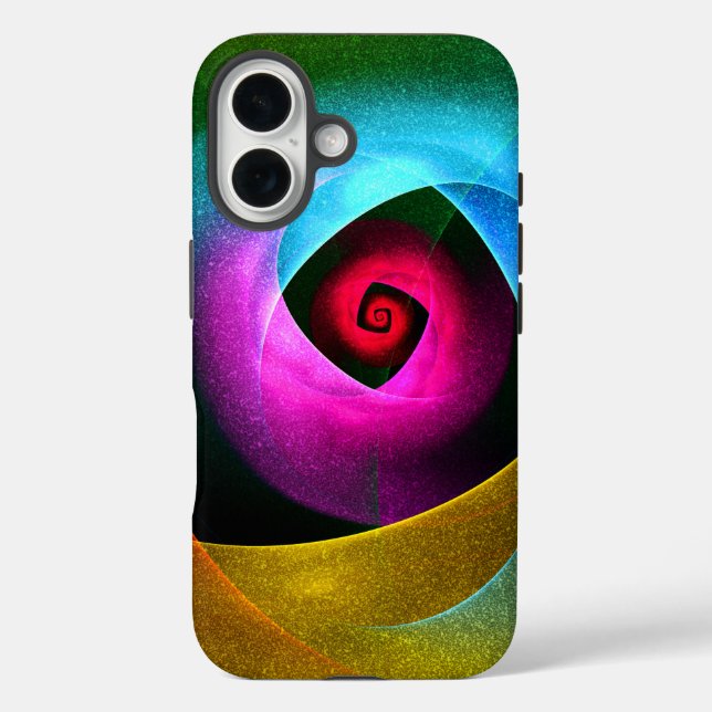 Coques Case-Mate iPhone Bleu orange rose moderne Art Abstrait Motif #24 (Verso)