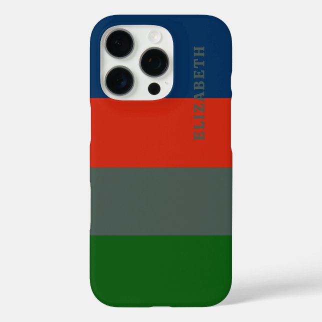 Coques Case-Mate iPhone Bleu Orange Vert Motif Personnalisé (Verso)