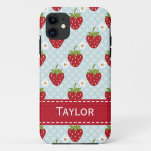Coque Case-Mate Pour iPhone Bleu personnalisé de cas de l'iPhone 5 de fraise