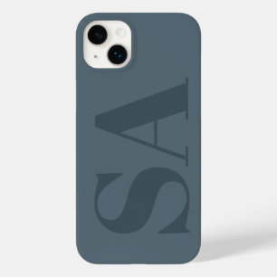 Coque Pour iPhone 14 Plus Bleu Poussiéreux Rustique Aquarelle Minimaliste Co