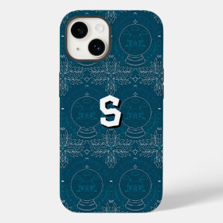 Coque Pour iPhone 14 Bleu Retro Tides de Noël Vibes
