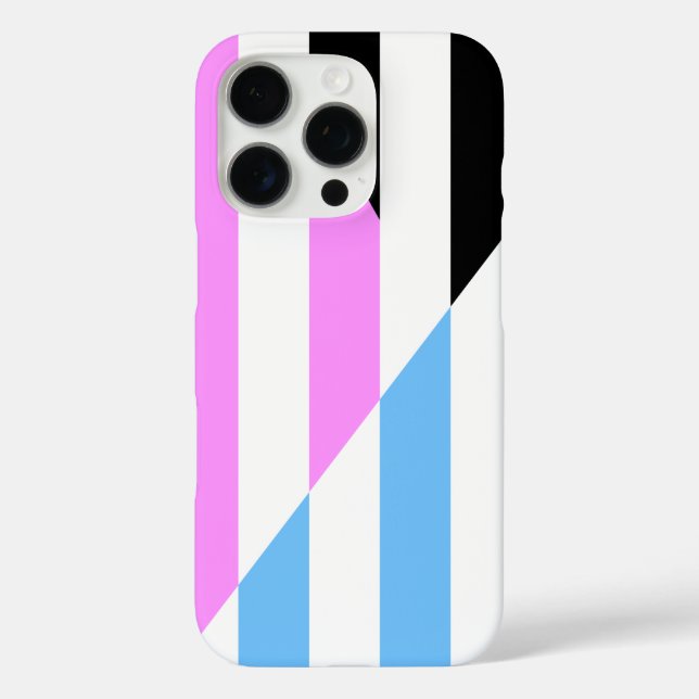 Coques Case-Mate iPhone Bleu, rose, noir et blanc (Verso)