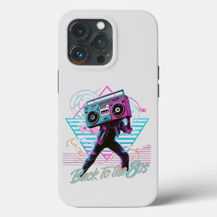 Case-Mate iPhone Case Bleu rose Retro Retour vers 80s iPhone 13 Pro Coqu