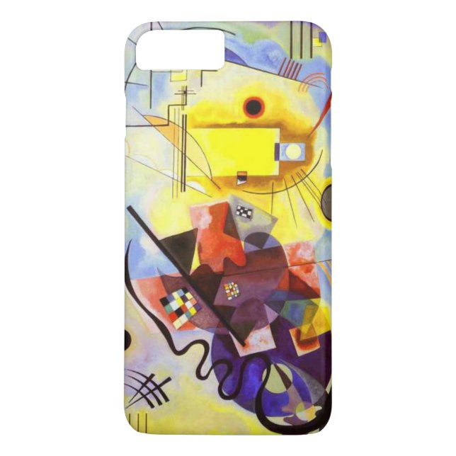 Coques Case-Mate iPhone Bleu rouge jaune Kandinsky peinture Abstraite (Dos)