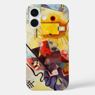 Coque Pour iPhone 16 Bleu rouge jaune Kandinsky peinture Abstraite