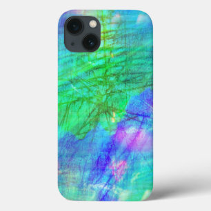iPhone 13 Case bleu sans couture d'aquarelle d'arrière - plan