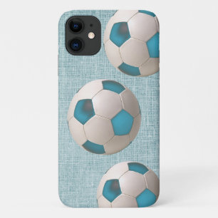 Case-Mate iPhone Case Bleu Soccer Ball Soccer Joueur Art Téléphone Case
