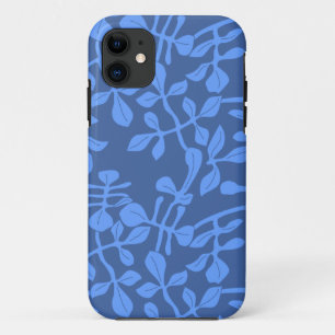 Coque iPhone 11 Bleu sur la caisse bleue d'iPhone de motif de