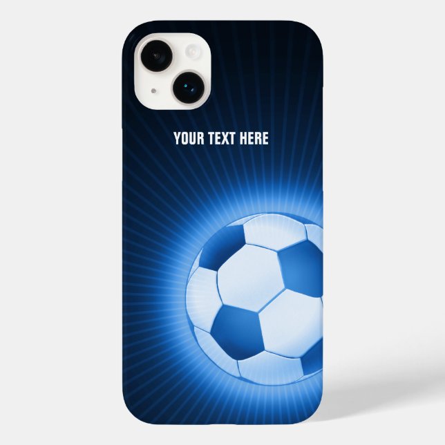 Coques Case-Mate iPhone Bleu tendance soccer | Meilleurs cadeaux sportifs (Verso)