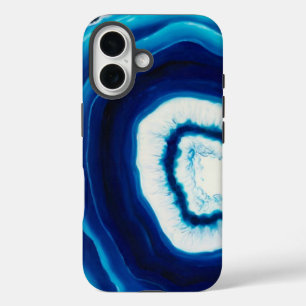Coque Pour iPhone 16 Bleu tranche d'âge Abstrait