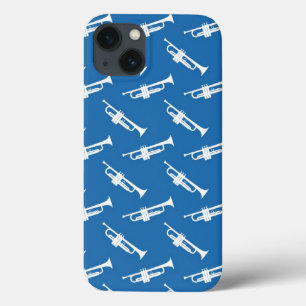 Etui iPhone 13 Bleu Trumpet Joueur Marche Bande Thème