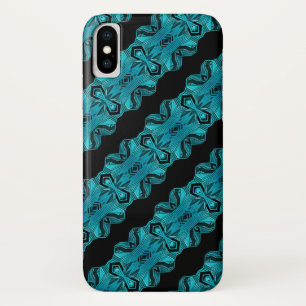 Coque Case-Mate Pour iPhone Bleu Turquoise Motif unique/rayures
