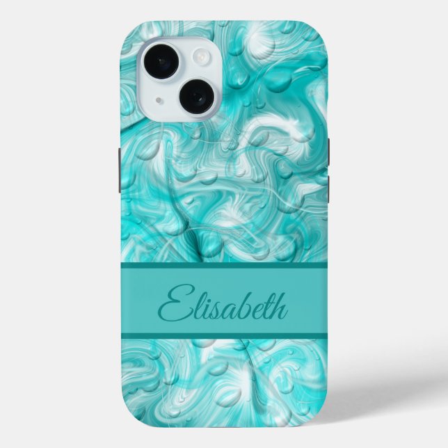 Coques Case-Mate iPhone bleu, vert, eau (Verso)