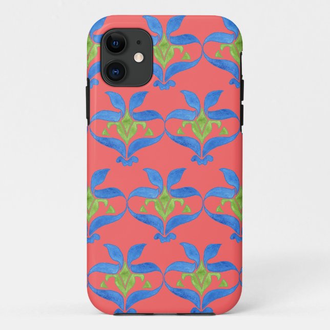 Coques Case-Mate iPhone Bleu, Vert, Rouge Art Nouveau À peine Là (Dos)