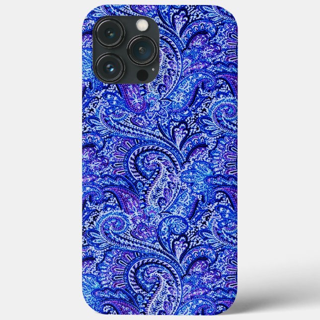 Coques Case-Mate iPhone Bleu Vibrant Paisley (Verso)