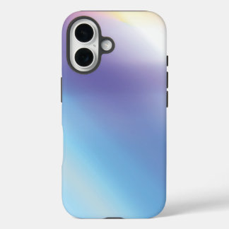 Coque Pour iPhone 16 Bleu violet rose et jaune Art Abstrait