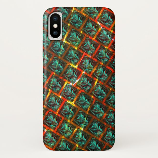 Coques Case-Mate iPhone Bleu "yeux encadrés", carré, rayures ou râpe rouge (Dos)