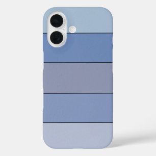 Coque Pour iPhone 16 Bleus Et Gris Couleurs Sur Papier Aquarelle
