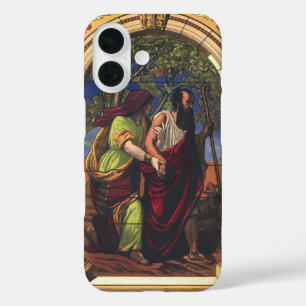 Coque Pour iPhone 16 Blind Tobit et épouse Anna, Religion Vintage