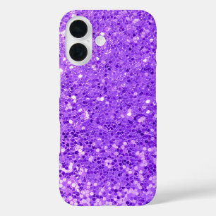 Coque Pour iPhone 16 Bling Parties scintillant violet