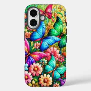 Coque Pour iPhone 16 Bliss de jardin papillon