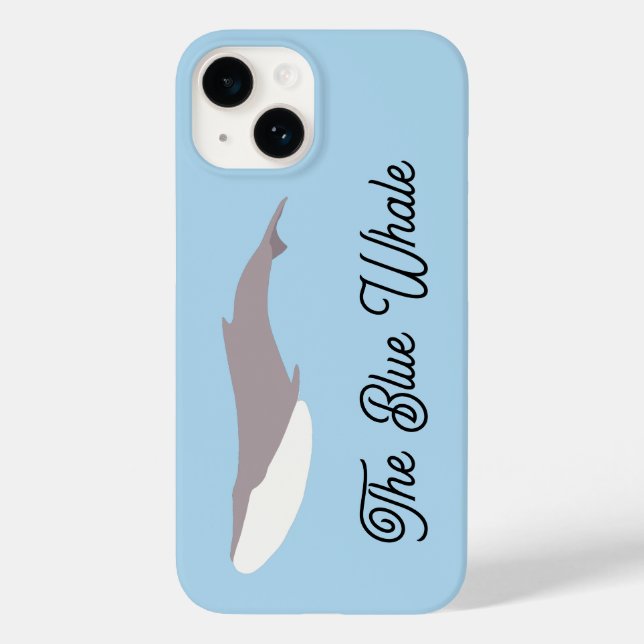 Coques Case-Mate iPhone Bloc de couleur Baleine bleue (Verso)