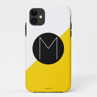 Coque iPhone 11 Bloc de couleur moderne Monogramme Iphone 5/5 Coqu