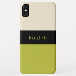 Case-Mate iPhone Case Bloc de couleur vert Pistachio chaud avec nom