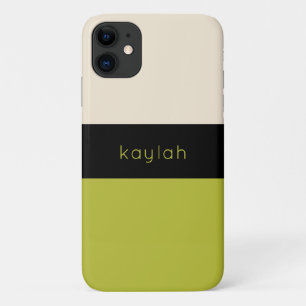 Case-Mate iPhone Case Bloc de couleur vert Pistachio tendance avec nom