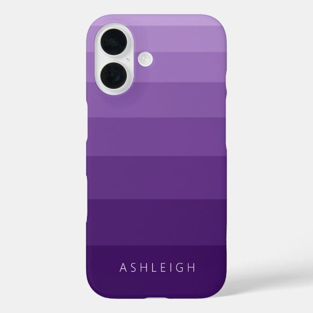 Coques Case-Mate iPhone Blocs couleur Magenta Purple Nom monochromatique (Verso)