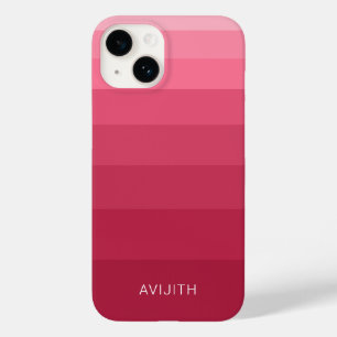 Coque Pour iPhone 14 Blocs couleur tendance Magenta Pink panneau person