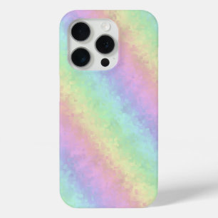 Coque iPhone 15 Pro Blocs dans Pastel Colors 3D Rainbow Art
